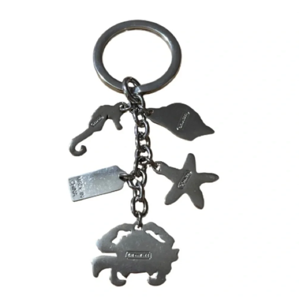 Coach Sea Life Keychain with Blue, Purple, Green & Pink Charms